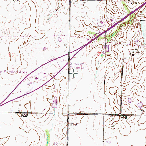 Topographic Map of Township of Reno, KS