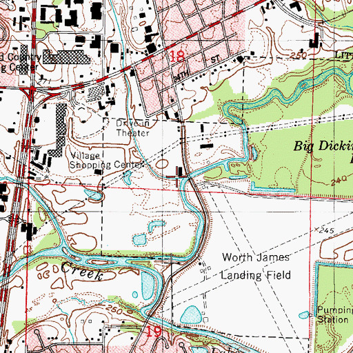Topographic Map of Coleman Creek, AR
