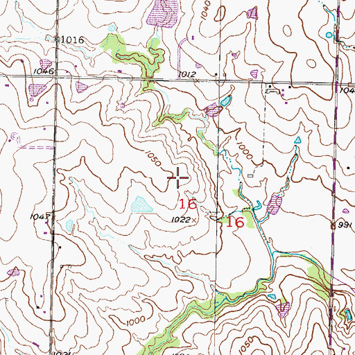 Topographic Map of Township of Oxford, KS