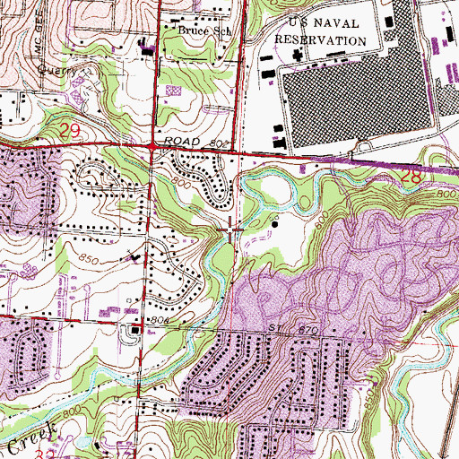 Topographic Map of Dyke Branch, MO