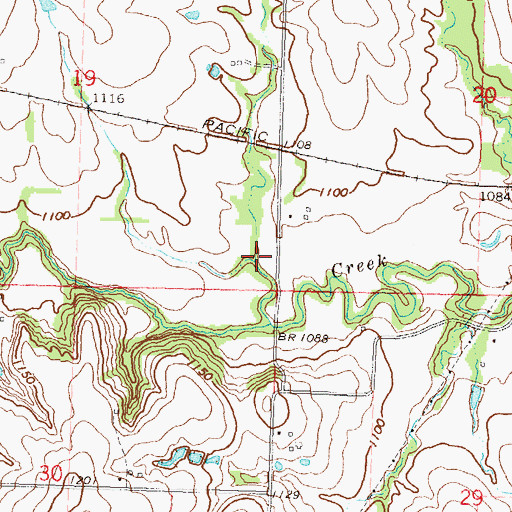 Topographic Map of Swede Creek, KS
