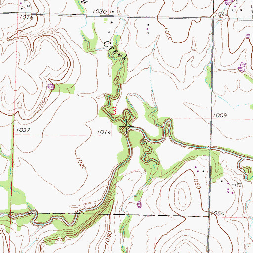 Topographic Map of Jersey Creek, KS