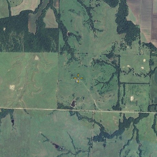 Aerial/Satellite Image of Elkhorn Knob, KS
