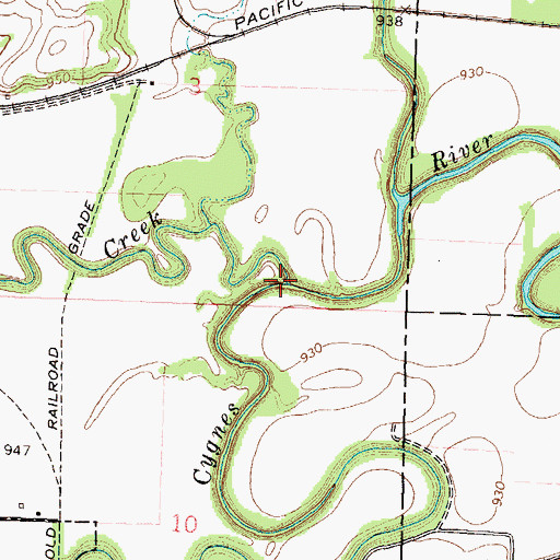 Topographic Map of Salt Creek, KS