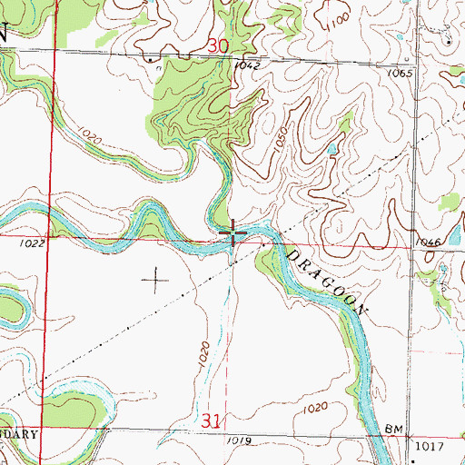 Topographic Map of Switzler Creek, KS
