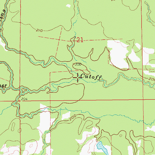Topographic Map of Collins Branch, AR