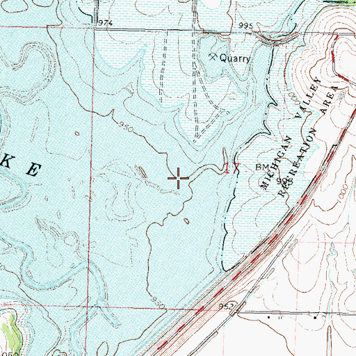 Topographic Map of Coon Creek, KS