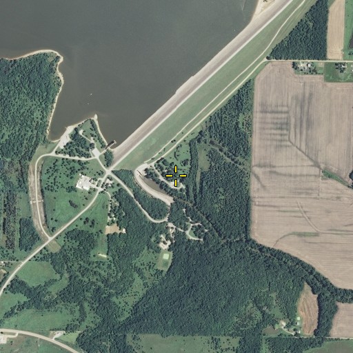 Aerial/Satellite Image of Outlet Recreation Area, KS
