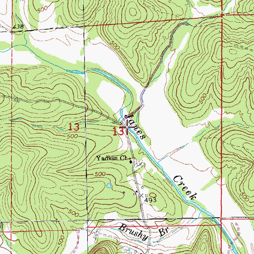 Topographic Map of Collins Hollow, AR