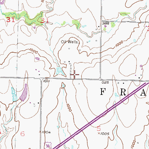 Topographic Map of Township of Franklin, KS