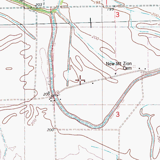 Topographic Map of Columbia Plantation, AR