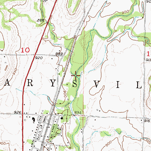 Topographic Map of Cottonwood Creek, KS