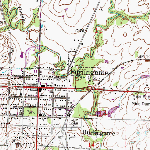 Topographic Map of Hoover Branch, KS