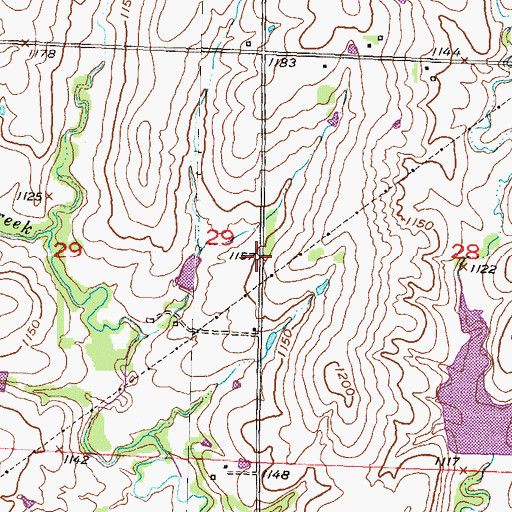 Topographic Map of Township of Burlingame, KS