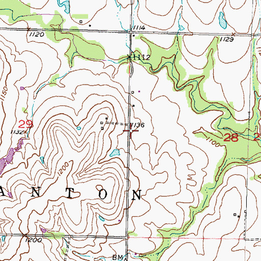 Topographic Map of Township of Scranton, KS