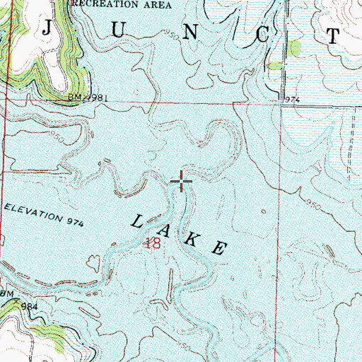 Topographic Map of Valley Brook, KS