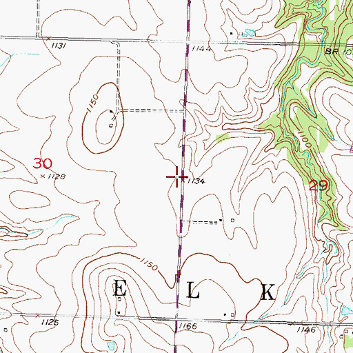 Topographic Map of Township of Elk, KS