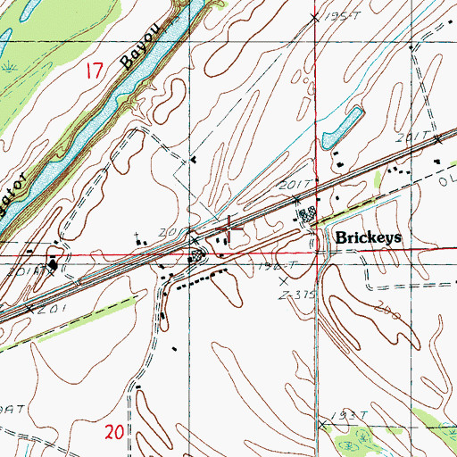 Topographic Map of Community Church, AR