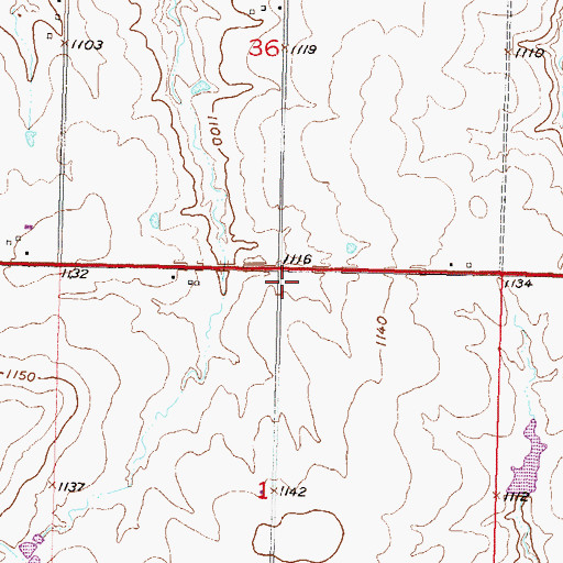 Topographic Map of Enterprise School (historical), KS