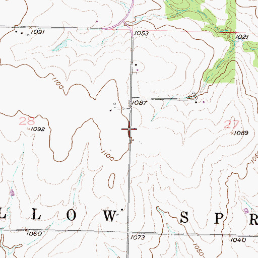 Topographic Map of Township of Willow Springs, KS