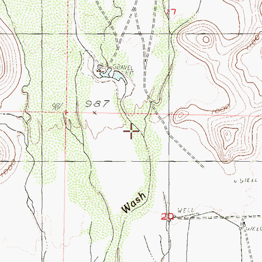 Topographic Map of Fourmile Wash, AZ