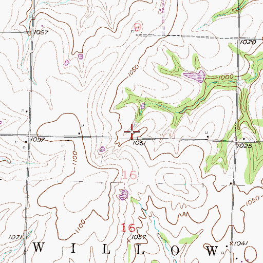 Topographic Map of Exceline School (historical), KS