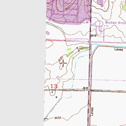 Topographic Map of Township of Wakarusa, KS