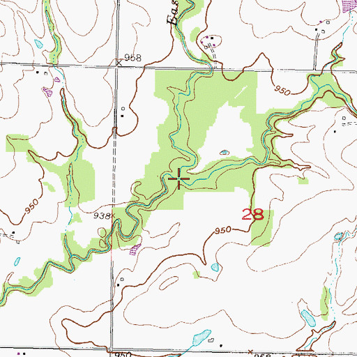 Topographic Map of Spring Creek, KS