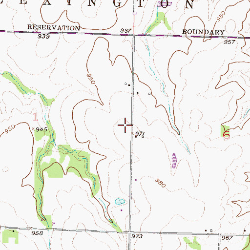 Topographic Map of Prairie Center Church, KS