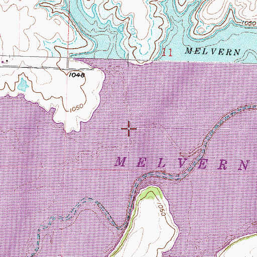 Topographic Map of Little Cable Creek, KS