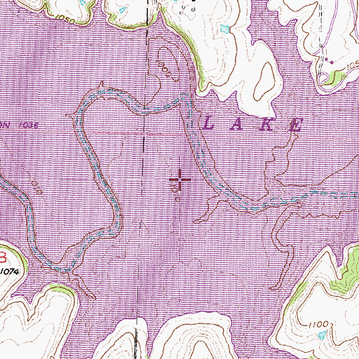 Topographic Map of Melvern Lake, KS