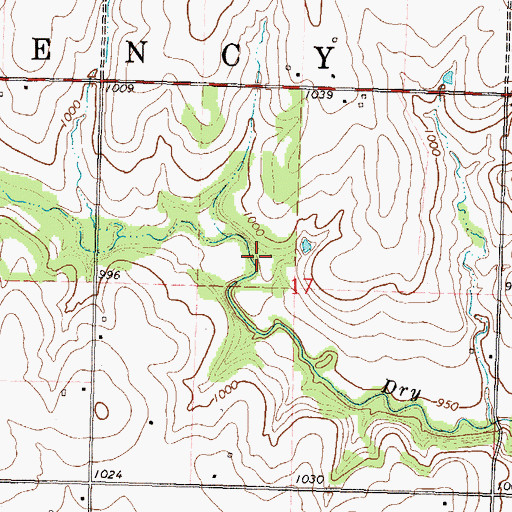 Topographic Map of Township of Agency, KS