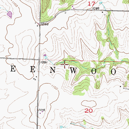 Topographic Map of Township of Greenwood, KS