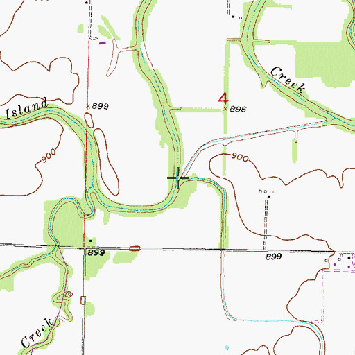 Topographic Map of Robinson Creek, KS