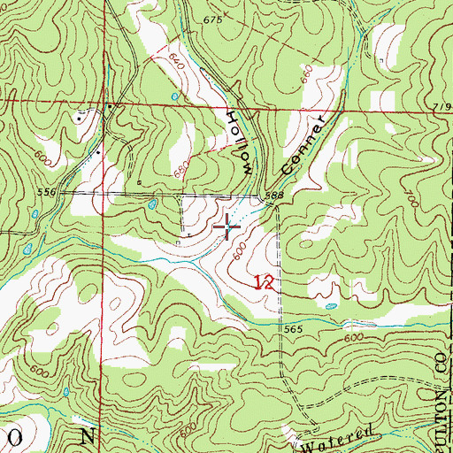 Topographic Map of Conner Hollow, AR