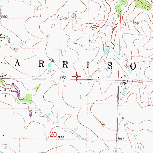 Topographic Map of Township of Harrison, KS