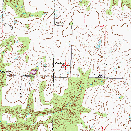 Topographic Map of Victory School (historical), KS