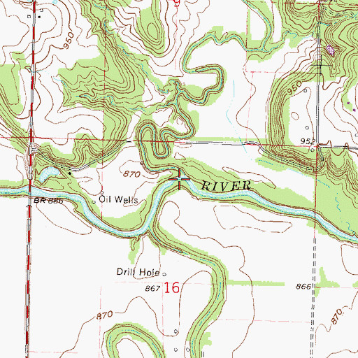 Topographic Map of Turkey Creek, KS