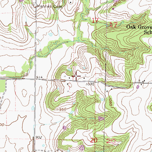 Topographic Map of Township of Stanton, KS