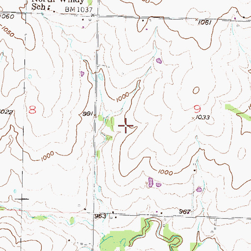 Topographic Map of Township of Richland, KS