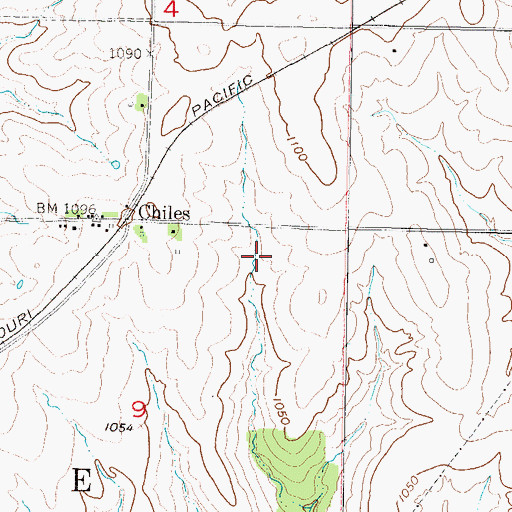 Topographic Map of Township of Ten Mile, KS