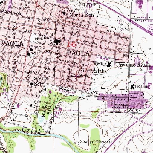 Topographic Map of Holy Trinity Catholic School, KS