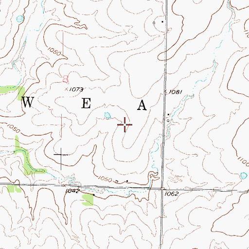 Topographic Map of Township of Wea, KS