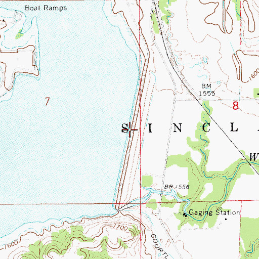 Topographic Map of Lovewell Wildlife Area, KS