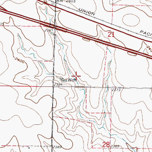 Topographic Map of Wilson Wildlife Area, KS