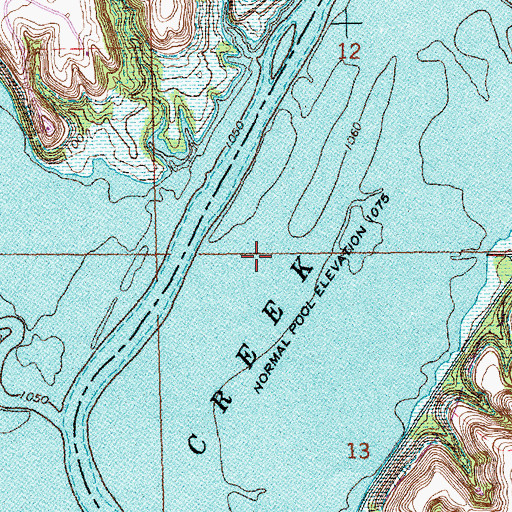 Topographic Map of Tuttle Creek Wildlife Area, KS