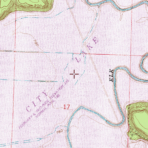 Topographic Map of Elk City Wildlife Area, KS
