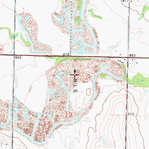 Topographic Map of Mined Land Wildlife Area, KS