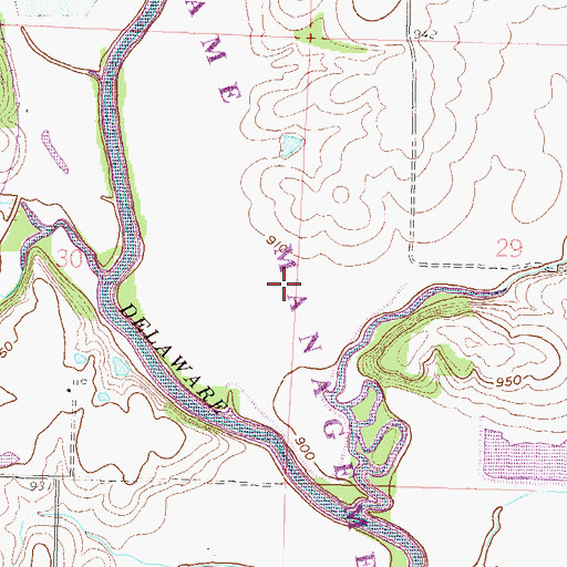 Topographic Map of Perry Wildlife Area, KS