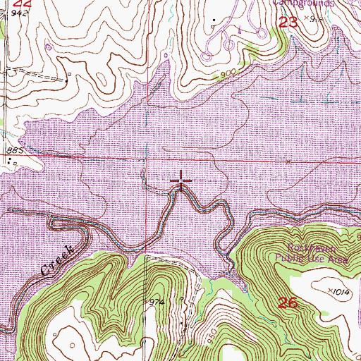 Topographic Map of Clinton Lake, KS